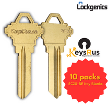 SC20-BR KEYSRUS Key Blanks – 6-Pin – Brass – L Section – 10 Pack – Uncut for Schlage-Compatible Secure Locks