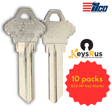 SC9-NP Key Blanks – 10 Pack – Premium 6-Pin Key Blanks for Residential & Commercial Schlage C Keyway Locks