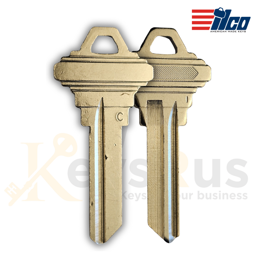 SCHLAGE 101-C Keyway Lookalike Key Blanks, 10 Pack, 6-Pin Compatible with C long Keyway, Durable Nickel-Plated Brass