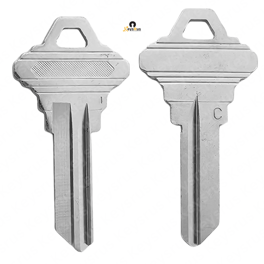 Schlage 100-C Keyway Key Blanks – 5-Pin – Nickel Silver – 10 Pack – Uncut for SC1-Compatible Schlage Locks (No Markings)