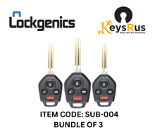 2012-2019 Subaru / 4-Button Remote Head Key / B110 / G Chip / FDD ID: CWTWBU766 / PN: 57497-FJ031 / Canada ONLY (Aftermarket)