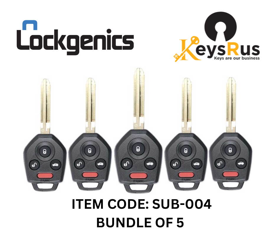 2012-2019 Subaru / 4-Button Remote Head Key / B110 / G Chip / FDD ID: CWTWBU766 / PN: 57497-FJ031 / Canada ONLY (Aftermarket)