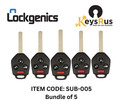 2010–2014 Subaru Impreza Forester Outback / 4-Button Remote Head Key | LOCKGENICS | FCC ID: CWTWBU766 (Aftermarket)