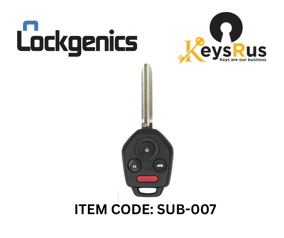 LOCKGENICS Subaru 2012–2019 3+1 Button Remote Head Key | FCC ID CWTWB1U811 | PN: 57497-AL00A / FJ021 / FJ020 / FJ230 | 315 MHz