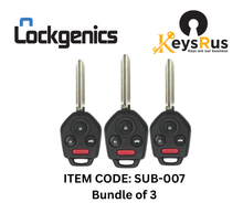 LOCKGENICS Subaru 2012–2019 3+1 Button Remote Head Key | FCC ID CWTWB1U811 | PN: 57497-AL00A / FJ021 / FJ020 / FJ230 | 315 MHz