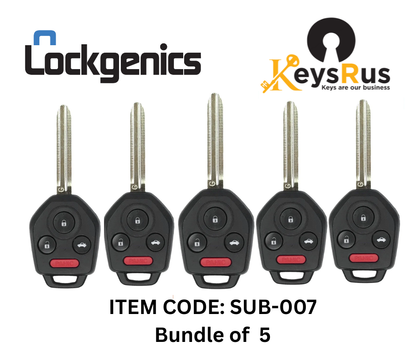 LOCKGENICS Subaru 2012–2019 3+1 Button Remote Head Key | FCC ID CWTWB1U811 | PN: 57497-AL00A / FJ021 / FJ020 / FJ230 | 315 MHz