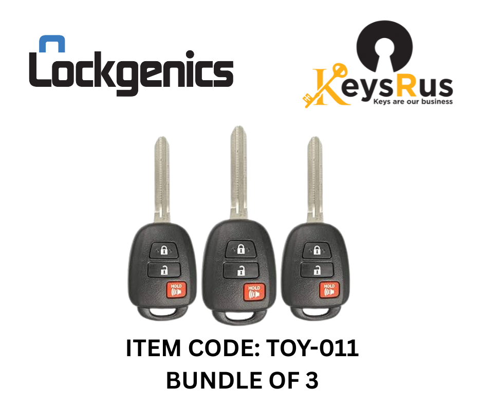 2013-2021 Toyota RAV4 Highlander / 3-Button Remote Head Key / GQ4-52T (H Chip) (Aftermarket)