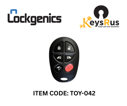 Toyota Sienna 2004-2018 / 6-Button Keyless Entry Remote / GQ43VT20T (Aftermarket)