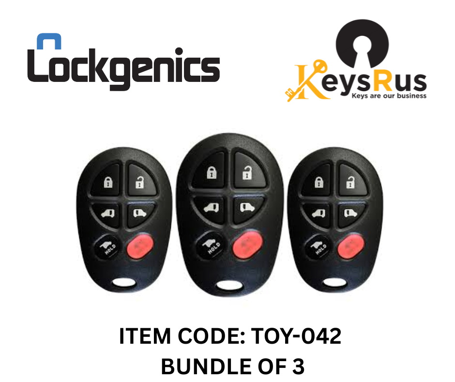 Toyota Sienna 2004-2018 / 6-Button Keyless Entry Remote / GQ43VT20T (Aftermarket)