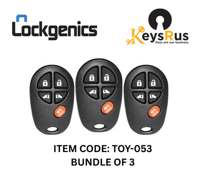 2004-2020 Toyota Sienna / 5-Button Keyless Entry Remote / PN: 89742-AE031 / GQ43