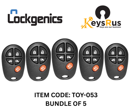 2004-2020 Toyota Sienna / 5-Button Keyless Entry Remote / PN: 89742-AE031 / GQ43