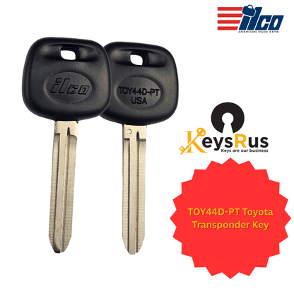 TOY44D-PT Toyota Transponder Key – ILCO | 4D67 Chip | TR47 Test Key | 2003–2013 Toyota & Scion