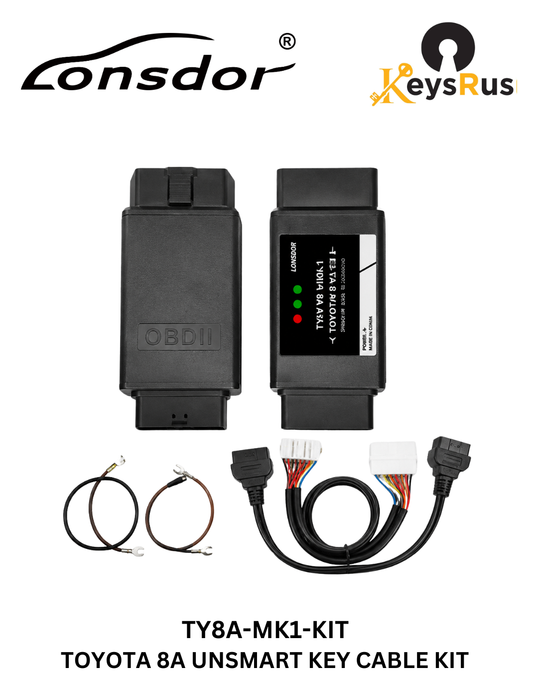 Lonsdor TY8A-MK1 Kit Toyota 8A Non smart Key Cable Kit-2018 above