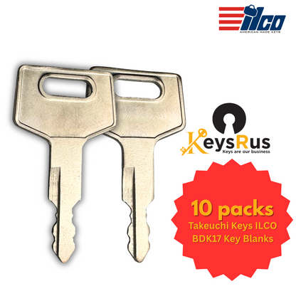 Takeuchi Key Takeuchi Keys | ILCO BDK17 Key Blank / 10 Pack – Keysrus