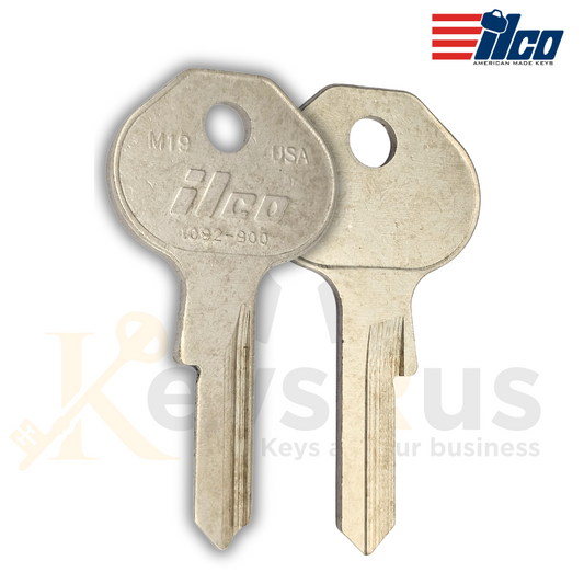 Taylor 1092-900 (M19) Key Blanks – 10 Pack | Master Padlock Compatible | Made by ILCO