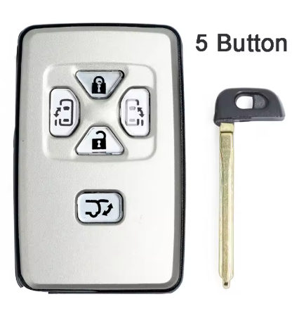 Toyota Estima / Previa 5-Button Smart Key Shell – TOY48 Blade | Compatible with Lonsdor LT20-03 | 2006–2011
