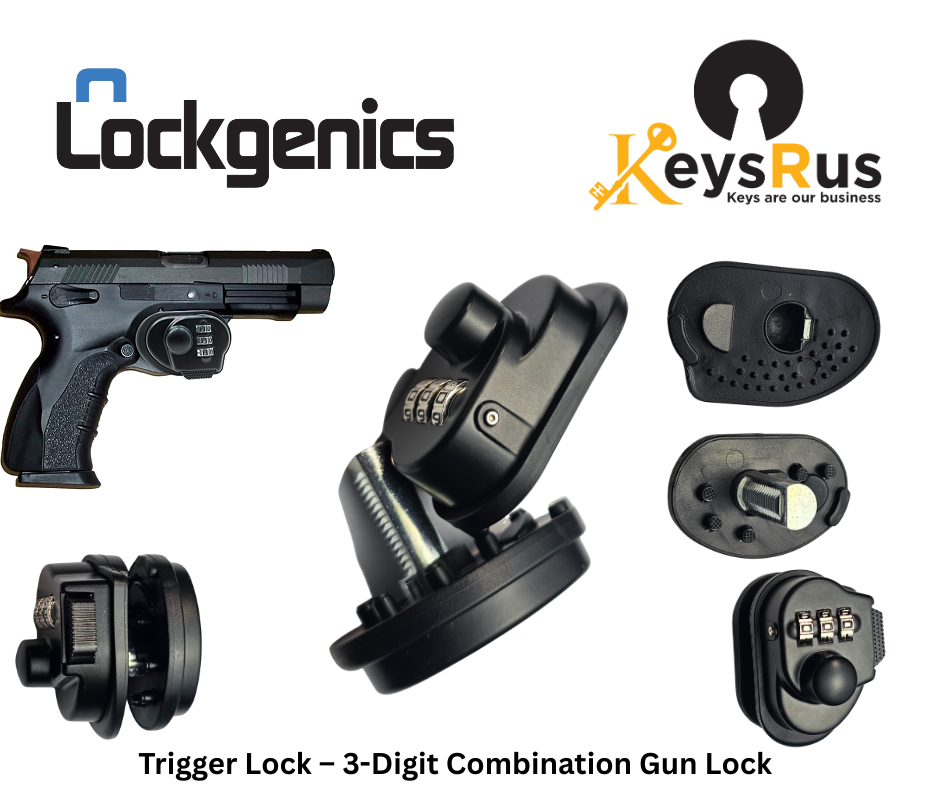 LockGenics Trigger Lock – 3-Digit Combination Gun Lock – Keysrus