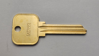 KeysRus MDW3 Lockgenics Medeco Key Blank – Compatible with Medeco W3 BiAxial Keyway (Aftermarket Nickel Silver)