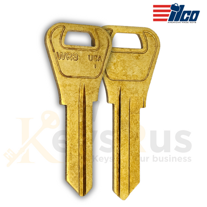 WR3-BR Key Blanks – 10 Pack 1054WB KEY BLANK ILCO