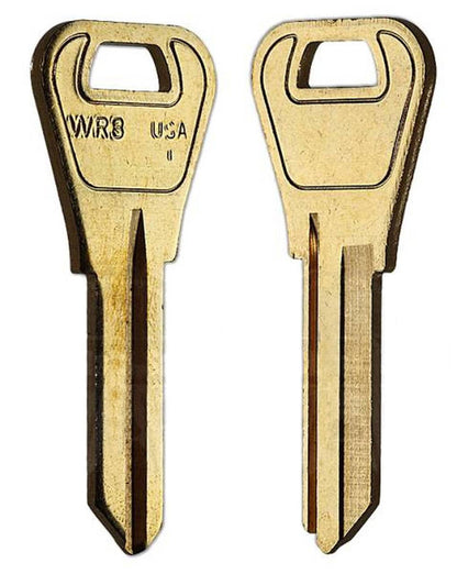 WR3-BR Key Blanks – 250 Pack 1054WB ILCO Brass finish