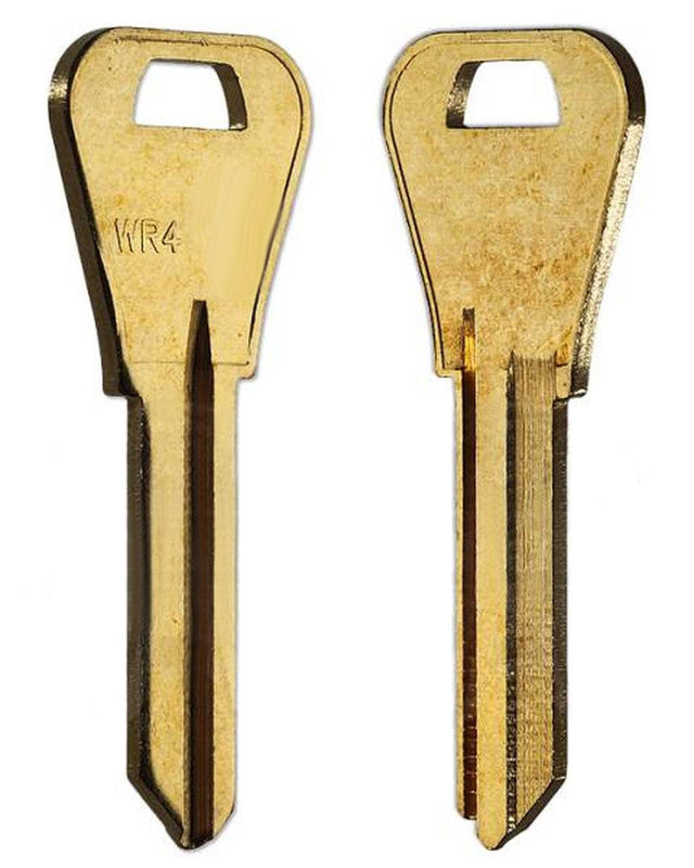 WR4-BR Key Blanks – 10-Pack | LOCKGENICS Brass Blanks for Residential & Commercial Locks