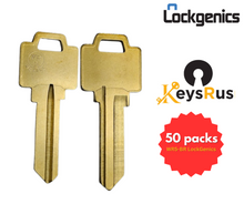 WR5-BR LockGenics Key Blanks – 50 Pack – High-Quality Brass Key Blanks for Residential & Commercial Locks