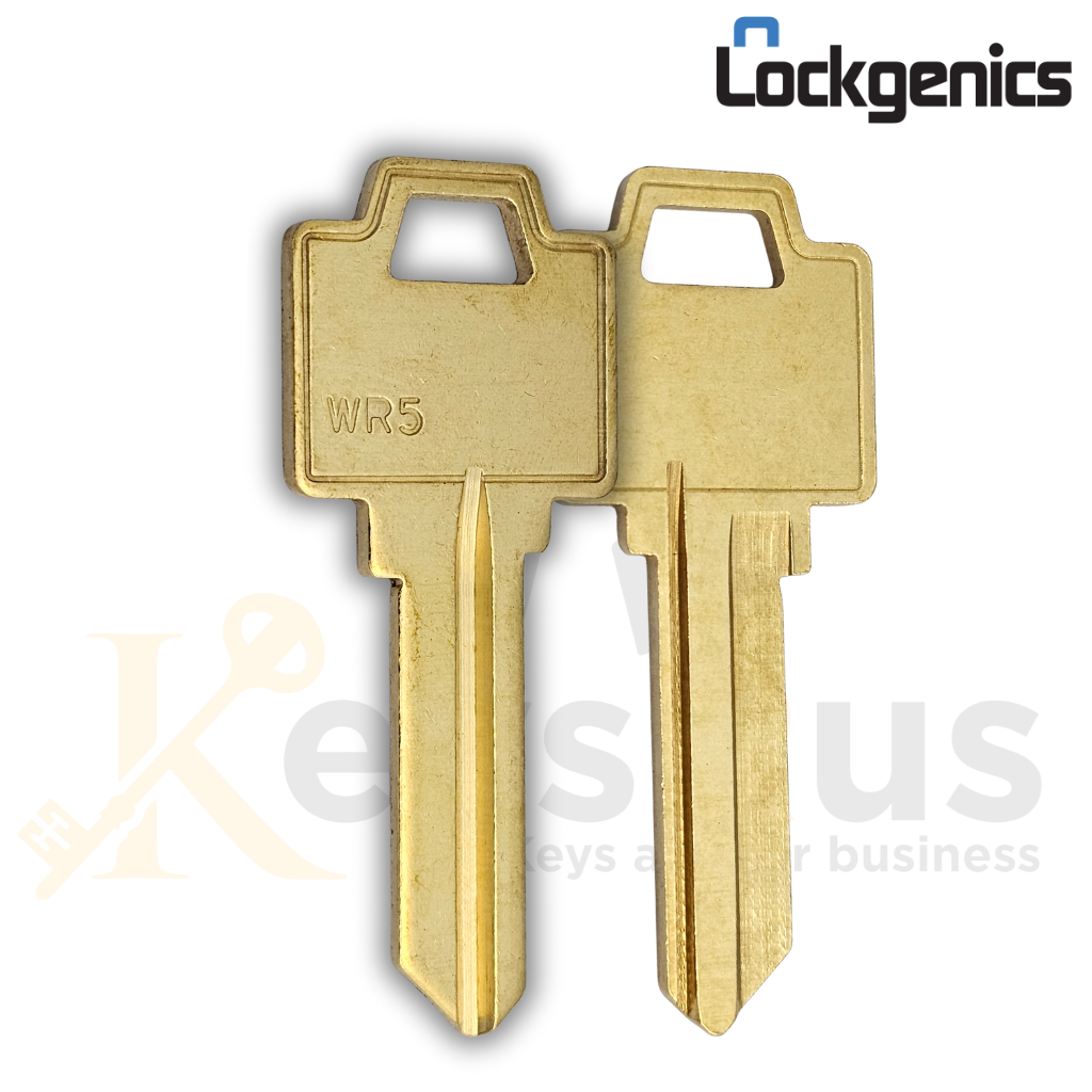 WR5-BR Key Blanks – 10-Pack | LOCKGENICS Solid Brass Key Blanks for Weiser WR5 Keyway