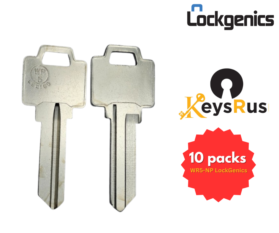 Ad Rwr5 WR5-NP Key Blanks – 10-Pack | LOCKGENICS Nickel-Plated Brass Blanks fo ...