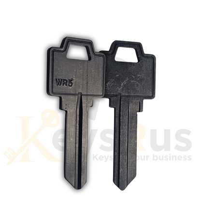 WR5 Aluminum Black Key Blanks – 50/Pack | Durable & Lightweight