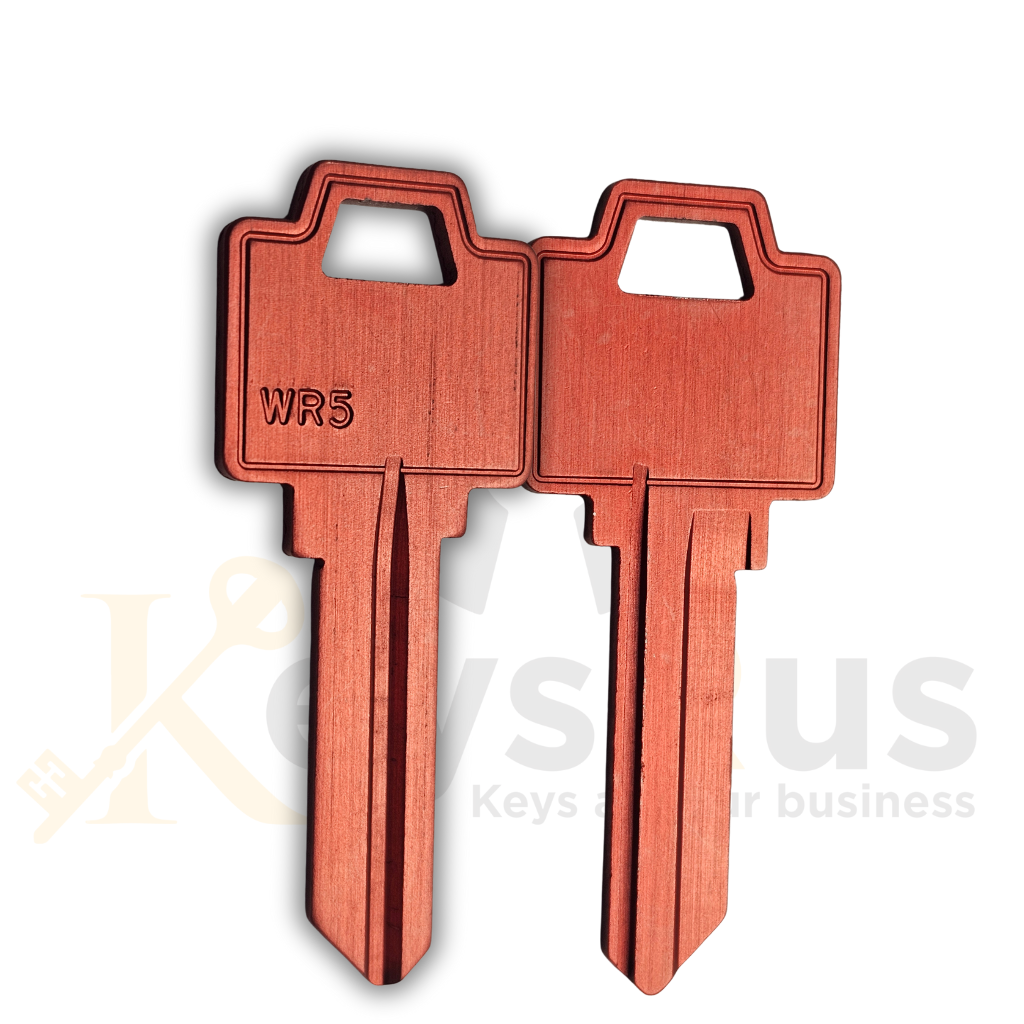 WR5 Aluminum RED Key Blanks – 50/Pack | Durable & Lightweight