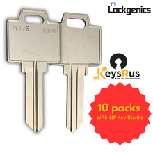 WR6-NP Key Blanks – 10-Pack | LOCKGENICS Nickel-Plated Brass Blanks for Weiser-Type Residential Locks