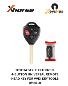 Xhorse 2nd Generation – WIRED – Toyota Style / 4-Button Universal Remote Head Key for VVDI Key Tools / XKTO22EN