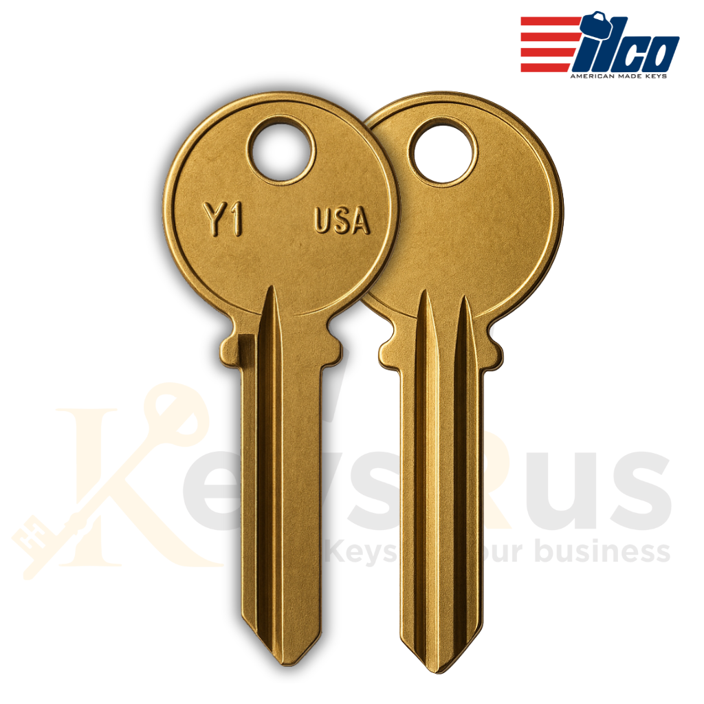Y1-BR / 999 Key Blanks – 10 Pack | Residential &amp; Commercial Keyway | ILCO Brass Keys