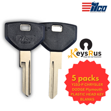 Y153-P CHRYSLER DODGE Plymouth PLASTIC HEAD KEY BLANK ILCO 5/PACK