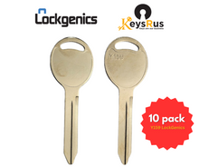 Y159 Key Blank – Nickel Plated Brass – Compatible with Chrysler, Dodge, Jeep, Plymouth, Buick, Freightliner, Mitsubishi, Peterbilt, Sterling, Volkswagen, Volvo 10 Pack