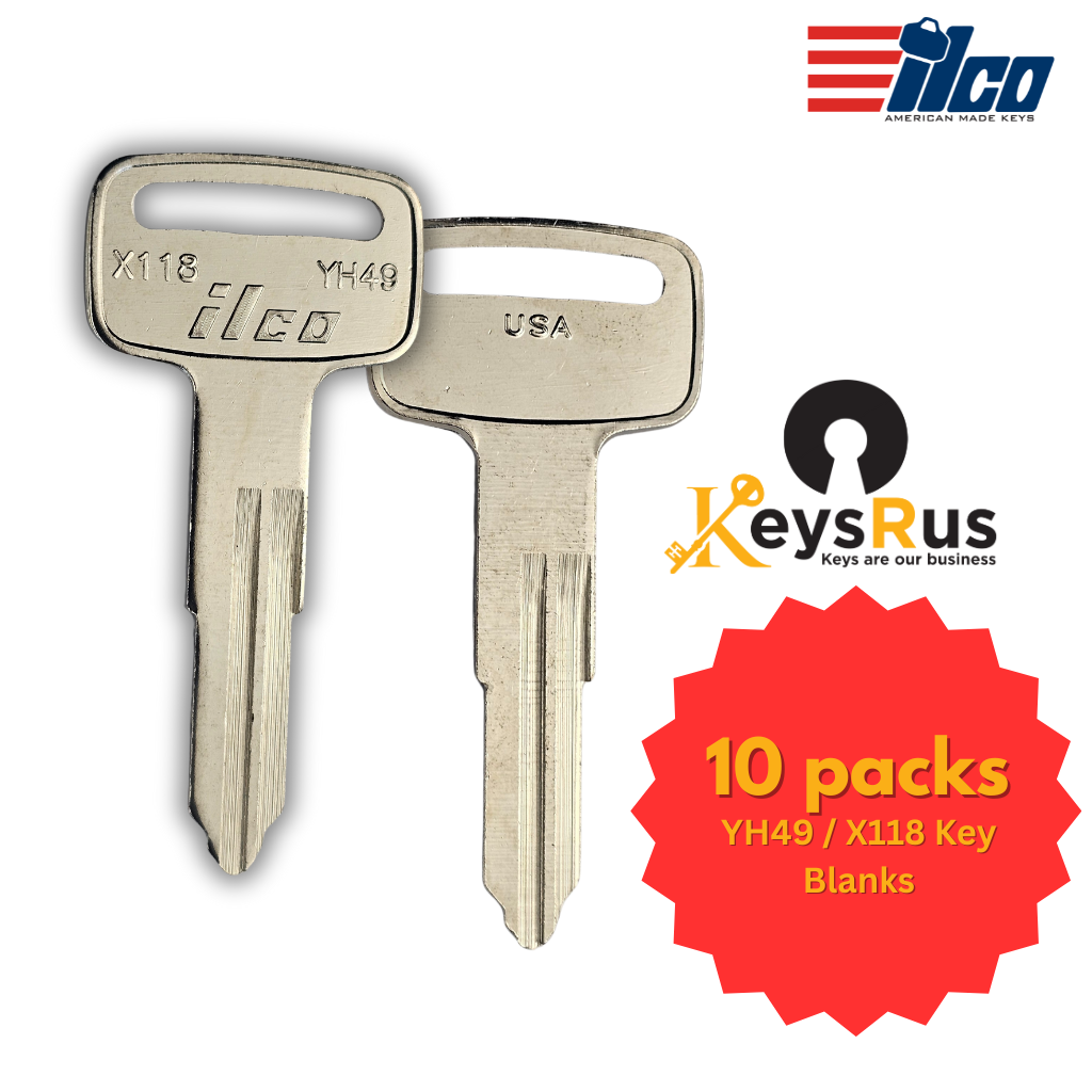 YH49 / X118 Key Blanks – 10 Pack | For Arctic Cat, Can-Am, Polaris, Suzuki, Yamaha, Kawasaki, Bombardier | Powersport Vehicles