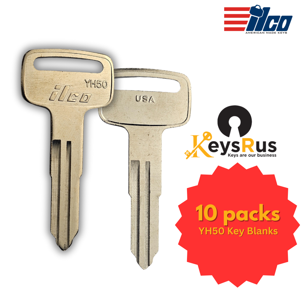 YH50 Key Blanks – 10 Pack | For Arctic Cat, Can-Am, Kawasaki, Polaris, Suzuki, Yamaha, American IronHorse, Big Dog | ILCO Style