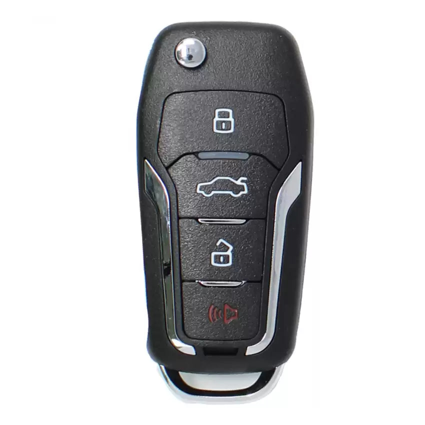KEYDIY – Ford Style 4-Button Universal Smart Key w/ Proximity | Integrated ID46 Chip – Model KD-ZB12-4