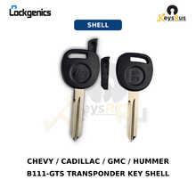 B111-GTS Transponder Key Shell for Chevy, Cadillac, GMC, and Hummer