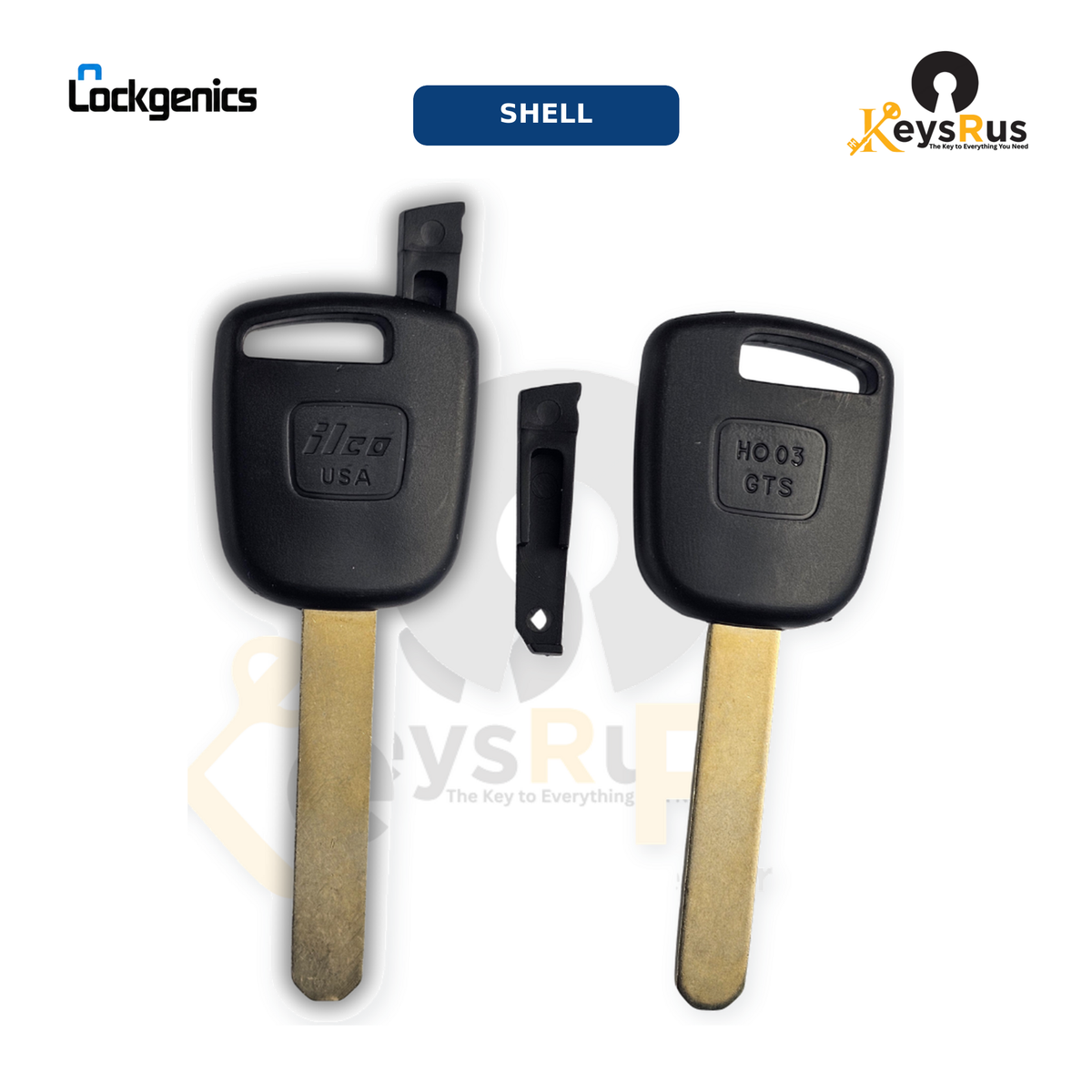 Honda / Acura Transponder Key Shell / HO03-GTS, High-Quality Replacement Shell by ILCO