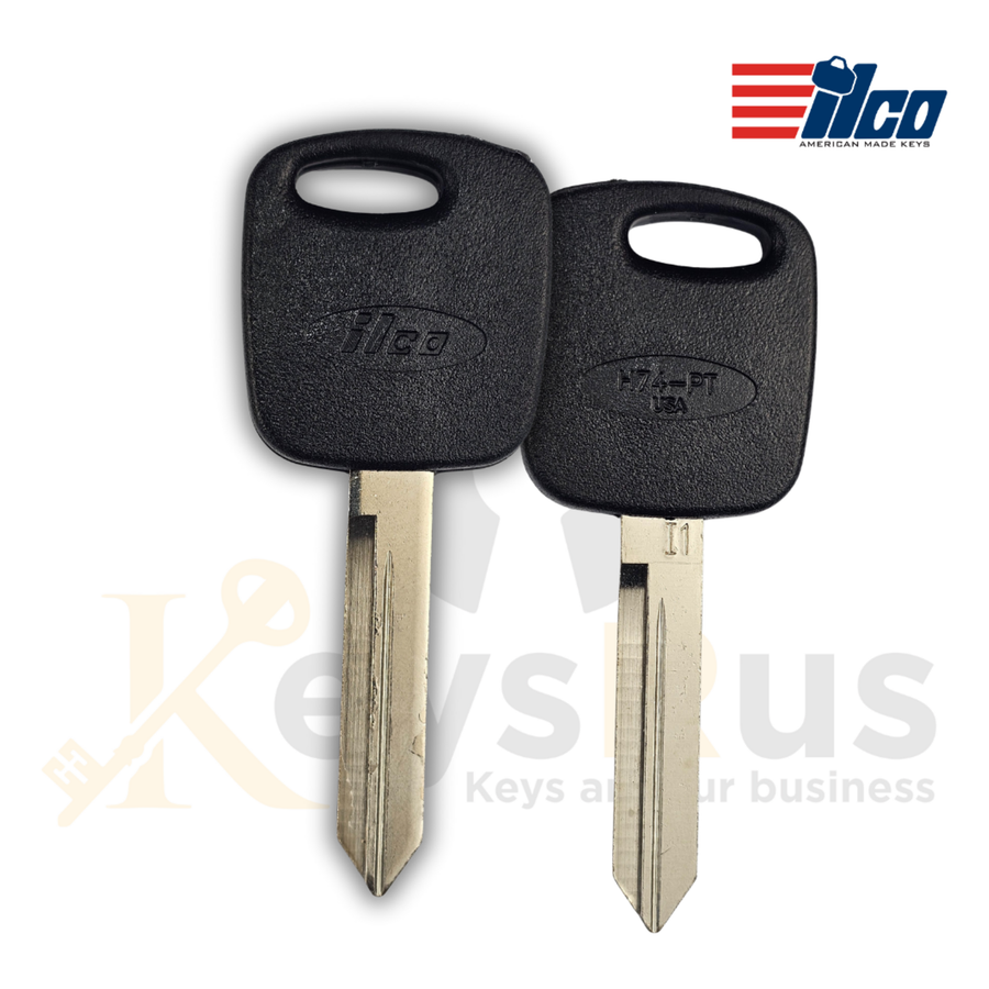 H74-PT/H86 Transponder Key Blank, Compatible with Multiple Vehicle Brands