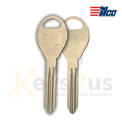 Nissan X237 / DA34 Key Blanks, 10 Pack Genuine ILCO Nickel Plated Brass Service Keys, Fits Nissan & Infiniti Models, Made in USA