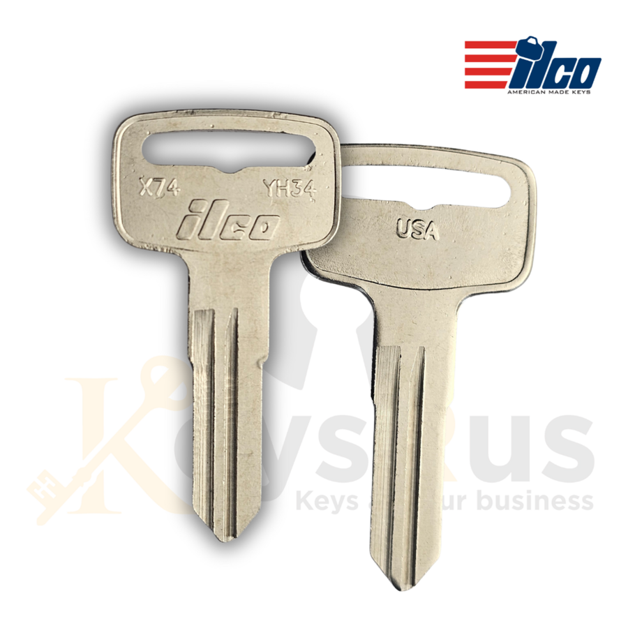 YH34 / X74 Key Blanks, Land Pride, Polaris, Suzuki, Tennant, Wacker, Yamaha, 10 pack