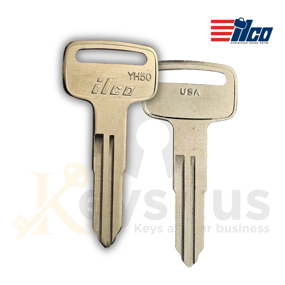 YH50 Key Blanks, 10 Pack, For Arctic Cat, Can-Am, Kawasaki, Polaris, Suzuki, Yamaha, American IronHorse, Big Dog, ILCO Style
