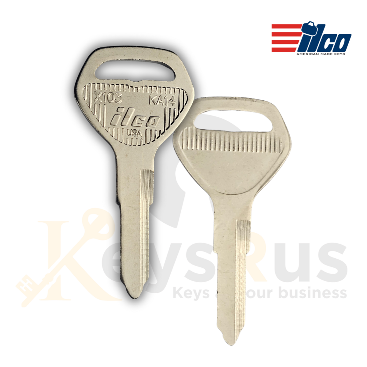 KA14 / X103 Key Blanks, 10 Pack, For Kawasaki Motorcycles & ATVs, KZ5001, KZ6000 Codes, ILCO Style