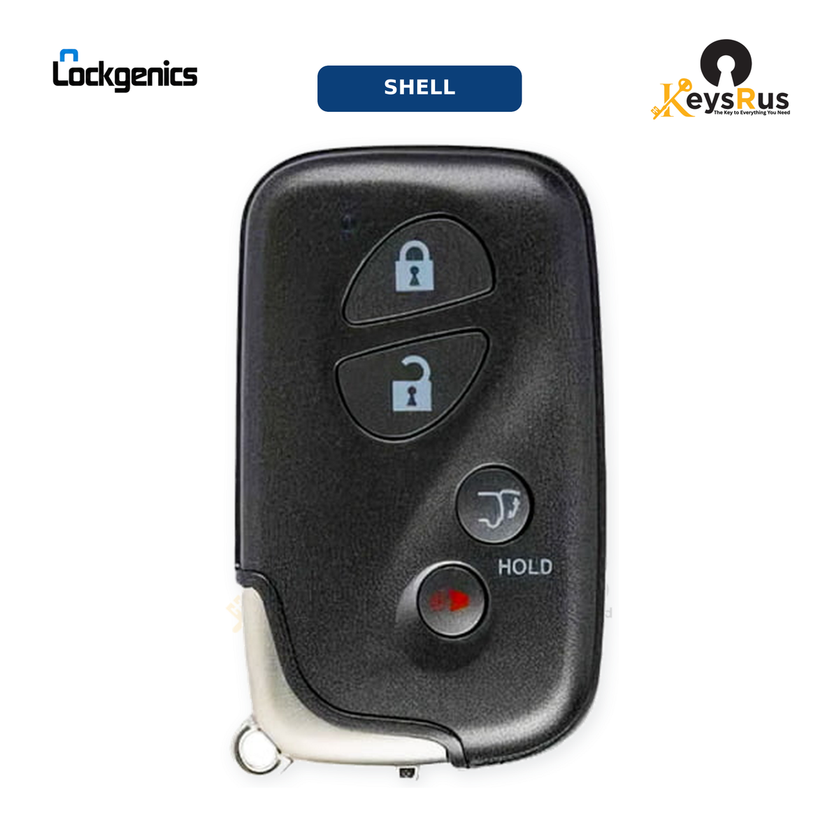 2008–2016 Lexus 4-button smart key shell with hatch