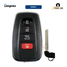 2018, 2023 Toyota 4-Button Smart Key Shell with Trunk & Emergency Blade, Replaces FCC IDs: HYQ14FBE / HYQ14FBC / HYQ14AHP / HYQ14FBN, Compatible with Lonsdor