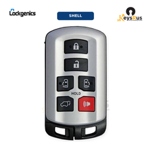 Toyota Sienna 6-Button Smart Key Shell, FCC ID: HYQ14ADR, PN: 89904-08010, Includes Emergency Key, 2011, 2020