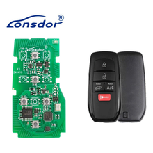 Lonsdor LT20-10-5 Smart Key PCB, 5-Button, 8A-BA Chip, Adjustable Frequency, For Toyota & Subaru (2021, 2025)