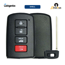 4-Button Smart Key Shell, Toyota (2012, 2019), FCC: HYQ14FBA, With TOY51 Emergency Key, Compatible with Lonsdor LT20-01